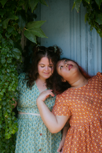 Load image into Gallery viewer, The 'Just keep driving' Two Piece - Blue/Green retro 70s Two Piece - Made to Measure!