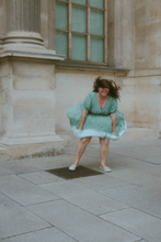 Load image into Gallery viewer, The 'Just keep driving' Two Piece - Blue/Green retro 70s Two Piece - Made to Measure!