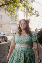 Load image into Gallery viewer, The 'Just keep driving' Two Piece - Blue/Green retro 70s Two Piece - Made to Measure!