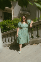 Load image into Gallery viewer, The 'Just keep driving' Two Piece - Blue/Green retro 70s Two Piece - Made to Measure!