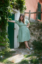 Load image into Gallery viewer, The 'Just keep driving' Two Piece - Blue/Green retro 70s Two Piece - Made to Measure!