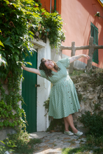 Load image into Gallery viewer, The 'Just keep driving' Two Piece - Blue/Green retro 70s Two Piece - Made to Measure!