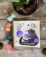 Load image into Gallery viewer, Holographic Bouncy Cat Print