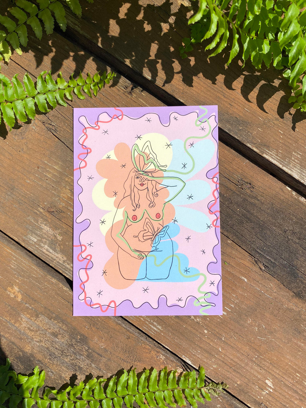 A6 POSTCARDS - Body Normative, Fun, Relatable, Positive, Trippy, Cat Postcards | Postcard Set | Notecards