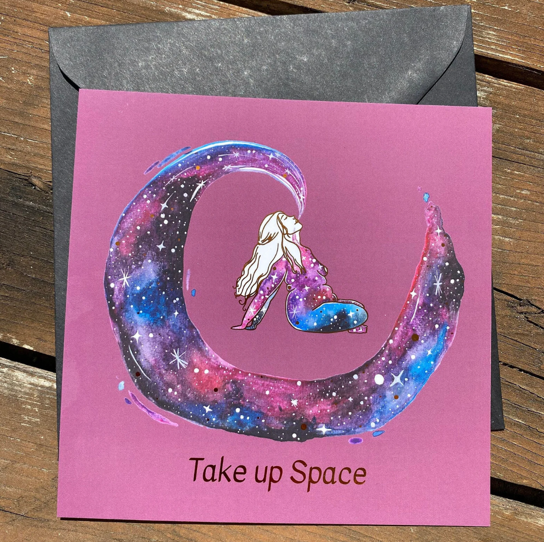 Square Foiled Greeting Card - Take up Space